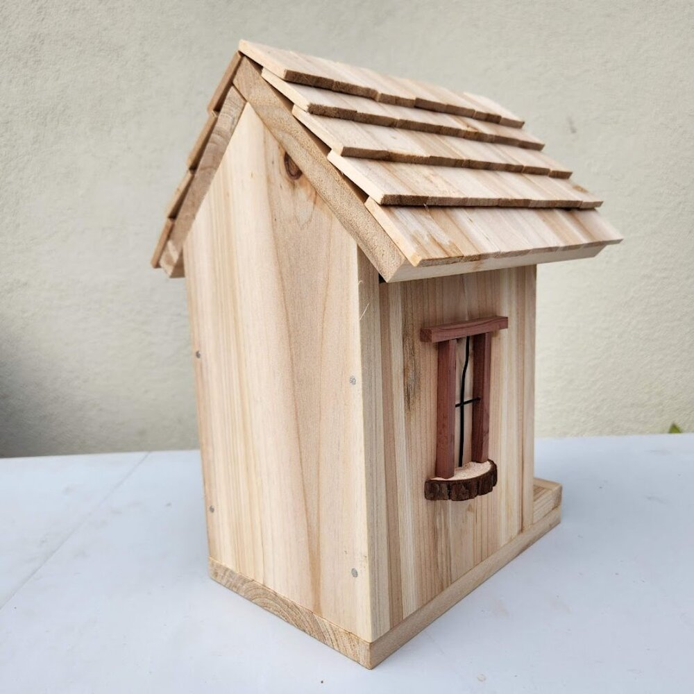 NEW HANDMADE Wooden Bird House Birdhouse Handbuilt Wood Garden Decor Spring Made - Picture 7 of 14
